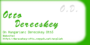 otto derecskey business card
